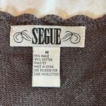 Vintage Segue Sweater Vest Medium Grey Floral Embroidered Fairycore Gray Photo 7