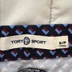 Tory Burch Sport Navy and White Patterned Flare Pants Size Small Petite Blue Photo 6
