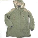 Free People  Side Zip & Snap Parka Teddy Lined Hood Sage XS Photo 0