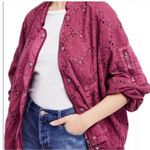 Free People  Daisy Jane Eyelet Embroidered Bomber Jacket Photo 8