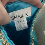 Shail K  4039 turquoise beaded satin halter mermaid two piece prom NEW 2 Photo 8