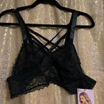 Seven Til Midnight Black Strappy Back Lace Bralette 1X/2X NWT Photo 0