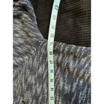 Signify Blue/White Marbled Print V Neck Hood Sweatshirt Size L 3/4 Tab Sleeve Blue Size L Photo 6