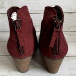 NWT Violet & Red Jackson Laser Cut Topline Booties in Burgundy Red Size 7.5 Photo 2