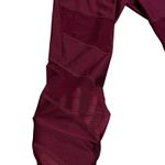 PINK - Victoria's Secret Victorias Secret PINK Ultimate High Waist Metallic Paneled Leggings Burgundy L Photo 5