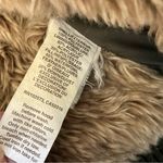 Hollister  crop down feathers jacket faux fur lined army green size large Photo 3