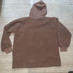 Madewell  Womens Bubble-Sleeve Hoodie Sweatshirt Long Sleeve‎ Brown Size Small Photo 3