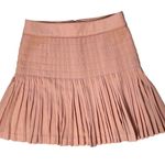 J.Crew Pink Pleated Lattice Skirt Distressed Quartz sz 2 Photo 0
