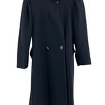 Jill Jr. MEDIUM American VINTAGE 70s Black Wool Blend Opera Over Trench Coat Photo 3