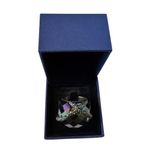 Swavorski Swarovski Nirvana Lucent Crystal Silk Cocktail Ring Size 58 / 8 – Black Shine Photo 6