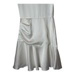 Milly Dress Women 0 White Satin Sleeveless Cowl Neck Nia Mini Bridal Party Photo 8