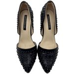 French Connection Size 8.5 Shoes Womens Black Studded Pointed-Toe High Heels Photo 2