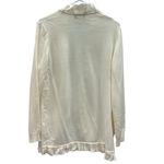 Drapers Studio Cream Acrylic Open Front Ruffle Cardigan Sweater Womens Large White Photo 8