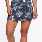 Athleta Skort Medium Navy Blue Sonic Floral Athletic Skirt Built in Shorts Photo 0