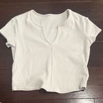 Alo Yoga ⭐️ALO White Ribbed Women's TSHIRT Photo 0