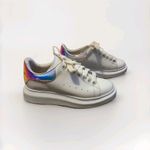 Alexander McQueen Women's Oversized Sneakers White Shock Pink Size EU 38 US 8 Photo 2