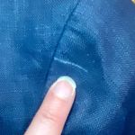 Ralph Lauren  Black Label Vintage Blue Linen Blazer Jacket Womens 8 Photo 8