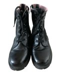 DKNY black with pink knit stars Stassi moto boots youth size 5 women’s size 7 Photo 1