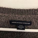 American Eagle  Purple Knit Bell Sleeve Sweater Boho Bohemian Lace Up Fuzzy Fall Photo 5