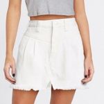 Free People Women's Sidecar Mini Cotton Skirt In White Clay. Size 28 Photo 0
