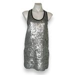 Elizabeth and James Tank Dress Silver Marla Sequins Above Knee Small Night Out Photo 1