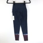 Electric & Rose Sunset Leggings Activewear Color Block Dye Stretch Blue XS Photo 3