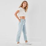 American Eagle  AE Mom Jeans in Light Wash Size 16 Photo 3