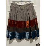 ETRO patchwork wool skirt Prince de galles Size 46/Large Brown Photo 1