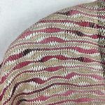 Karina Grimaldi  Pink & Tan Striped Shiny Top M Photo 6