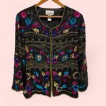 draper's & damon's Stunning Drapers & damon’s silk beaded sequin cardigan vintage heavy Photo 1