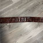 Western Style Brown leather belt with buckle Photo 3