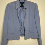 Via Seta by Sandra Harris 100% Silk Powder Blue Blazer Photo 0