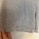 Sandro  Nautical Shorts Women's 12 Navy & White Striped Seersucker 4.5" Inseam Photo 6