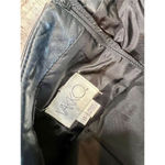 Vakko Black Leather Lined Back Slit Straight Pencil Skirt‎ sz 8 Photo 3