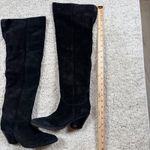 Sam Edelman Black Suede Over the Knee Boots Western Block Heel Size 6.5 Photo 4