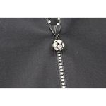 Escada Blazer Rhinestone Crystals Zipper Wool Jacket Black Lined Size 34 Small Photo 4