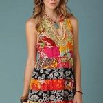 Free People  Womens Dress Pink Mini Patchwork Paisley Necklace A Line Boho Small Photo 0