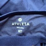 Athleta  Shirrendipity Tankini Halter Top Navy Swimsuit Top Size Medium Tall Photo 7