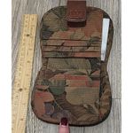 Liz Claiborne  Floral Wallet Coin Purse‎ Small Brown Canvas Zip Closure Photo 4