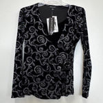 Notations  Black Womens blouse Black Twist stretch - Size S Photo 0
