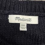 Madewell Navy Blue Sleeveless Knit Sweater Vest Embroidered Floral Size XXS Photo 2