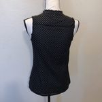 Old Navy black polka dot sleeveless 1/2 button down shirt Photo 4