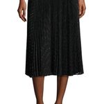 Haute Hippie Sun Burst Pleated Skirt in Black Photo 1