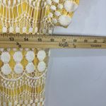 Tiana B Dress S Yellow Lace Overlay Mini Bodycon Retro Cottagecore Feminine Mod Photo 3