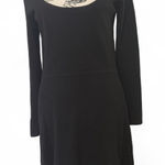 Victoria's Secret  Black Knit Dress Long Sleeve Scoop Neck Medium‎ M Photo 0