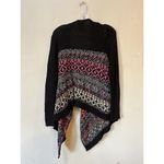 Finesse Knit Cardigan Black Pink Geometric Boho M Size M Photo 1