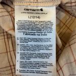 Carhartt  Women's Tan and Red Plaid Button-Down Shirt Photo 3