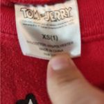 Tom And Jerry Sweatshirt Womens Large Red Long Sleeve Graphic Pullover xs Photo 4