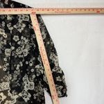 R & M Richards VTG 14 Plus Floral Sheer 3/4 Sleeve Top Open Embroidered Grandma Photo 7