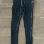Spanx black faux vegan leather high waisted leggings Photo 3